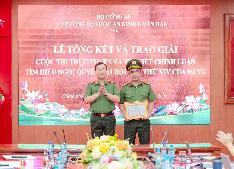 Trường Đại học An ninh nhân dân tổng kết và trao giải Cuộc thi tìm hiểu Nghị quyết Đại hội XIV của Đảng