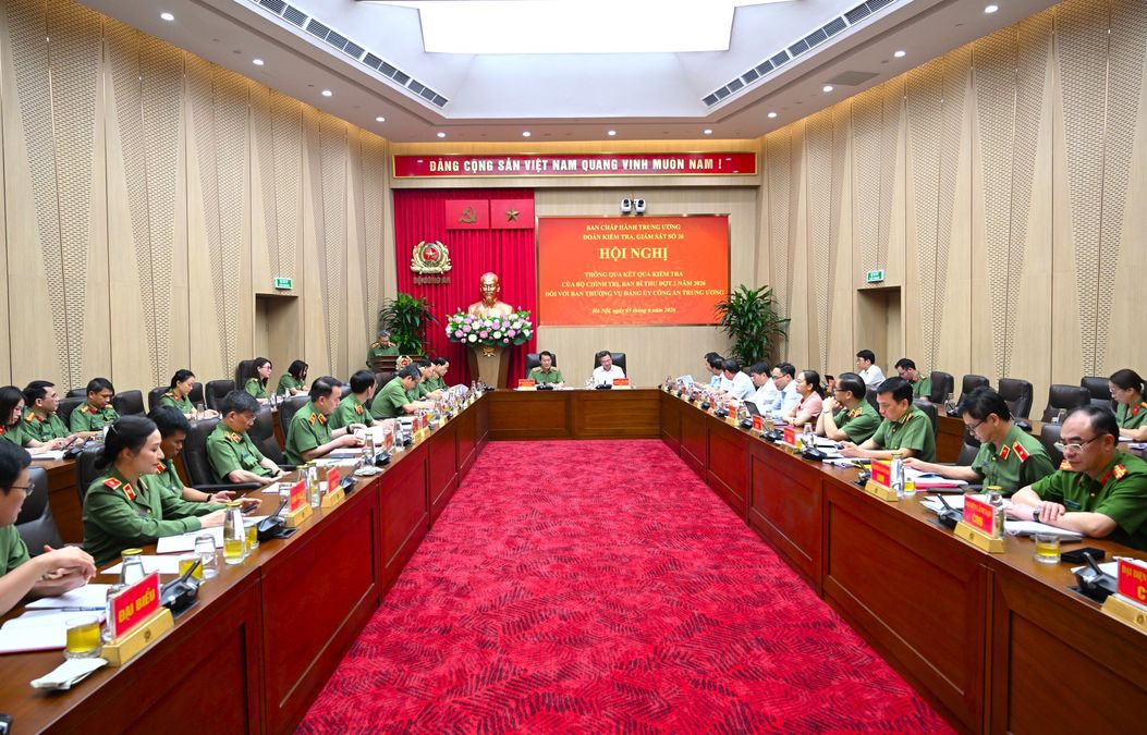 Đoàn kiểm tra, giám sát số 26 của Bộ Chính trị thông qua kết quả kiểm tra Đợt 2 đối với Ban Thường vụ Đảng ủy Công an Trung ương