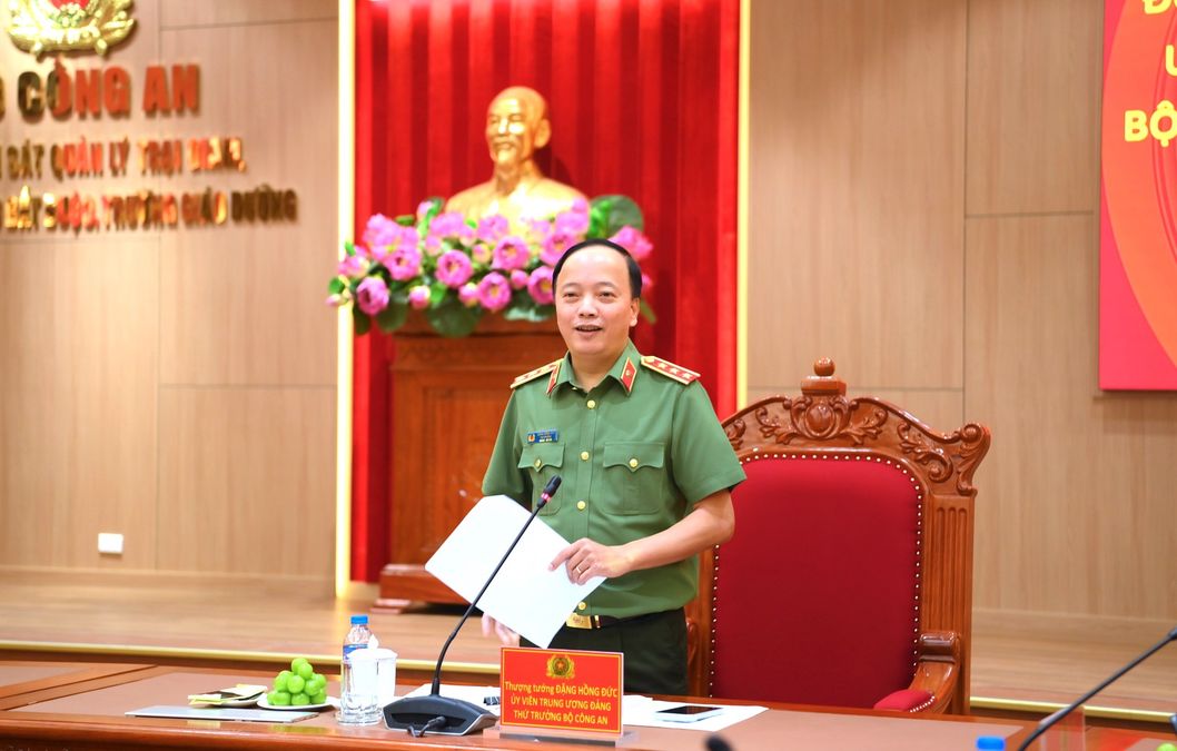Thứ trưởng Đặng Hồng Đức làm việc tại Cục Cảnh sát quản lý trại giam, cơ sở giáo dục bắt buộc, trường giáo dưỡng