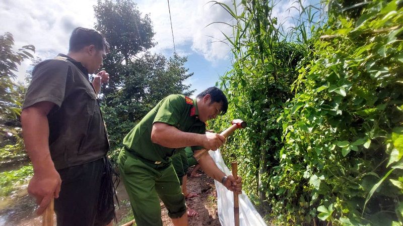 Đồng Tháp: Công an xã huy động lực lượng giúp dân bảo vệ vườn cây ăn trái