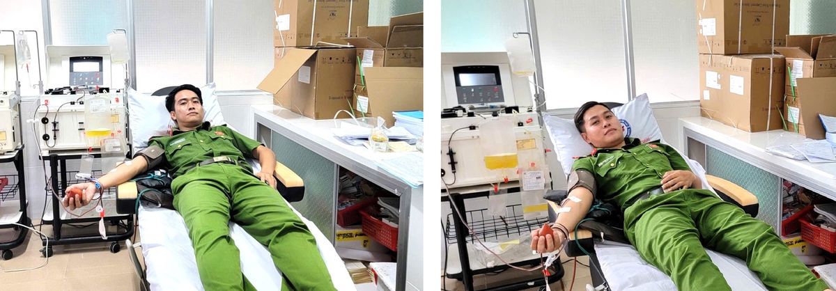 Quảng Ngãi: Cán bộ, chiến sĩ Công an phường Trà Câu vượt gần 40 km để hiến tiểu cầu cấp cứu bệnh nhân