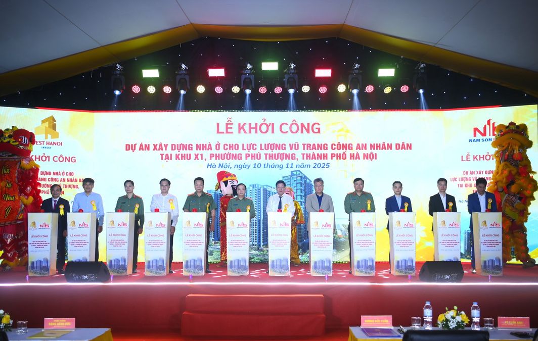 Khởi công Dự án xây dựng nhà ở cho lực lượng vũ trang Công an nhân dân tại phường Phú Thượng, thành phố Hà Nội