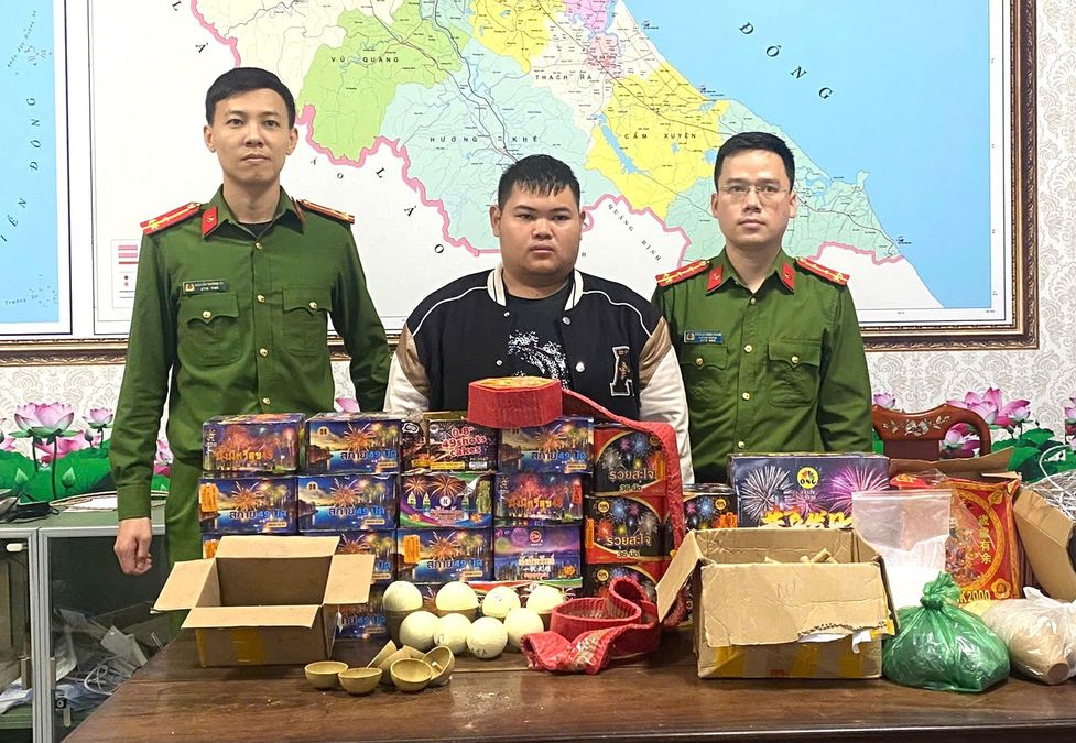 Công an tỉnh Hà Tĩnh triệt phá đường dây buôn bán pháo nổ hoạt động liên tỉnh