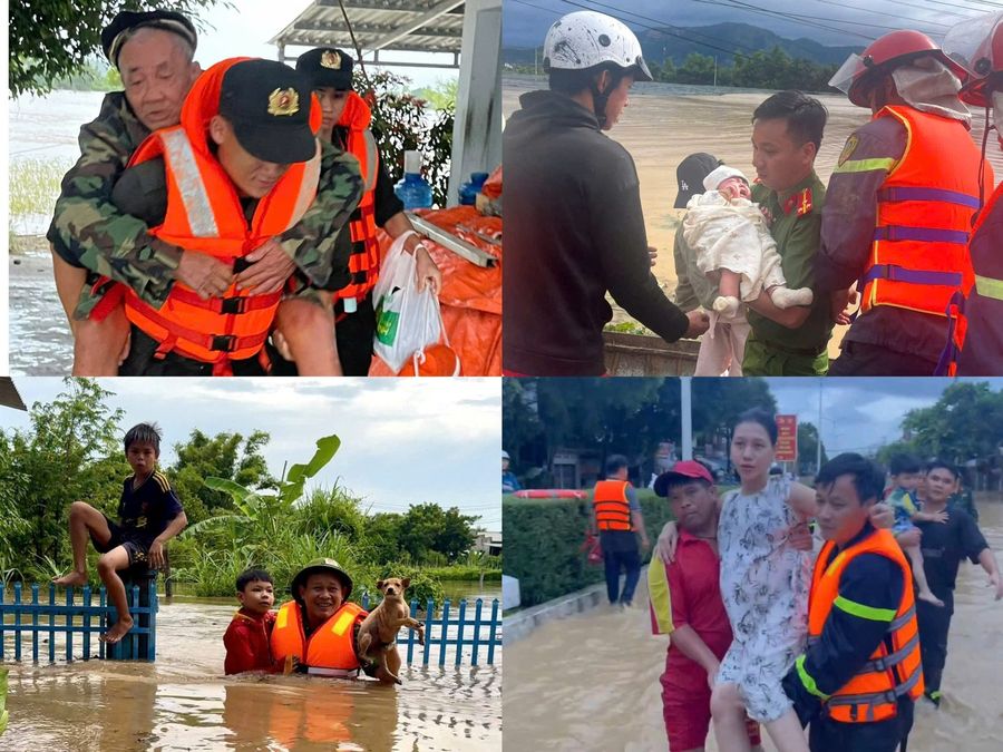 Khánh Hòa: Lực lượng Công an chủ động bám địa bàn, giúp người dân ứng phó ngập lụt