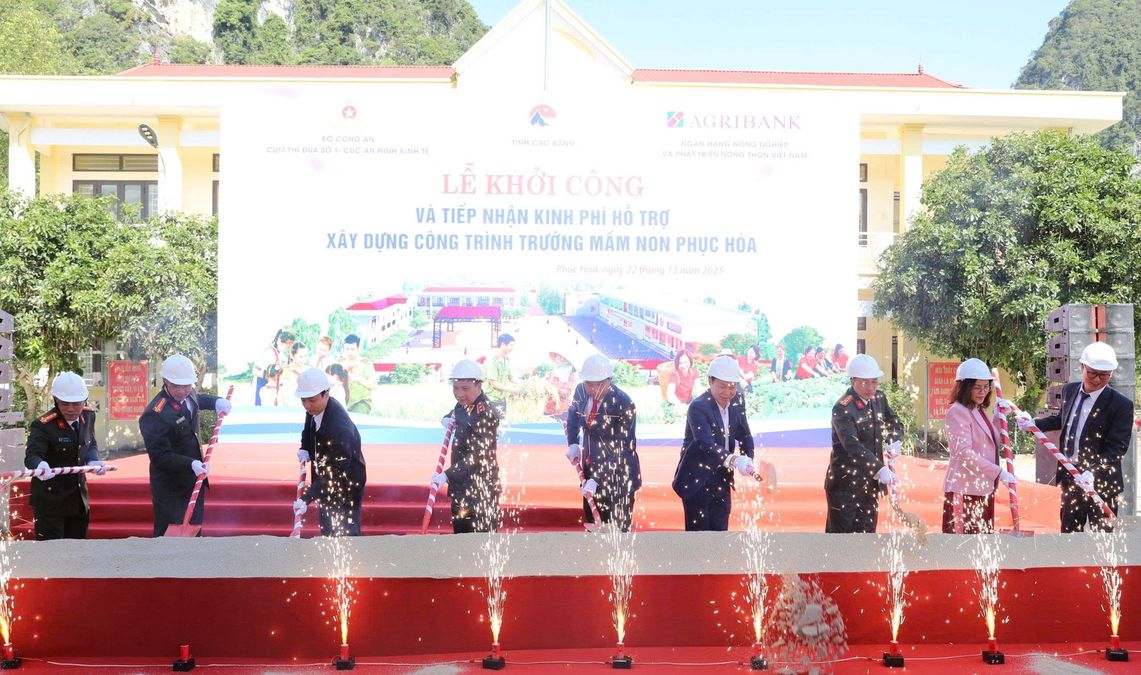 Khởi công và tiếp nhận kinh phí xây dựng Trường Mầm non Phục Hòa, tỉnh Cao Bằng