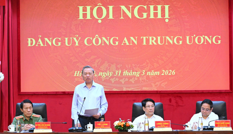 Hội nghị Đảng ủy Công an Trung ương Quý I năm 2026