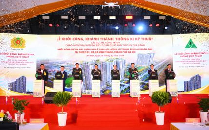 Khởi công Dự án xây dựng nhà ở cho lực lượng vũ trang CAND tại xã Vĩnh Thanh và xã Sơn Đồng, thành phố Hà Nội