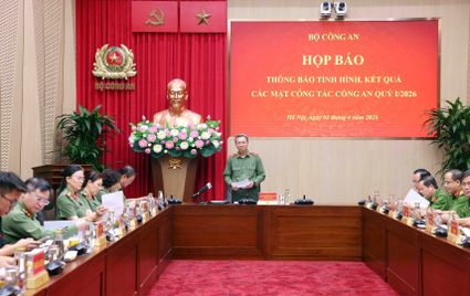 Họp báo thông báo tình hình, kết quả công tác công an Quý I năm 2026