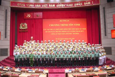 Tôn vinh các tập thể, cá nhân điển hình tiên tiến nhân kỷ niệm 80 năm Ngày truyền thống lực lượng Tham mưu Công an nhân dân