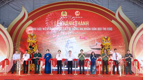 Khánh thành Khu lưu niệm Anh hùng liệt sĩ Công an nhân dân Bùi Thị Cúc