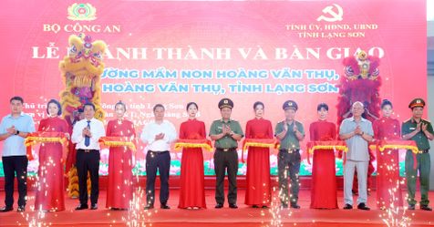 Lễ khánh thành và bàn giao công trình Trường Mầm non Hoàng Văn Thụ, xã Hoàng Văn Thụ, tỉnh Lạng Sơn