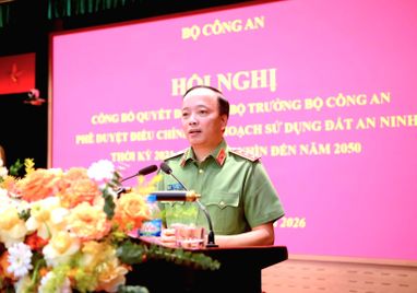 Công bố Quyết định của Bộ trưởng Bộ Công an phê duyệt điều chỉnh Quy hoạch sử dụng đất an ninh thời kỳ 2021 - 2030, tầm nhìn đến năm 2050
