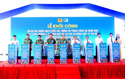 Khởi công Dự án xây dựng nhà ở cho lực lượng vũ trang Công an nhân dân tại xã Đông Anh, thành phố Hà Nội