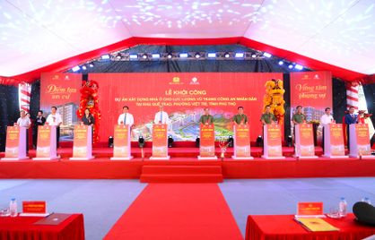 Khởi công Dự án xây dựng nhà ở cho lực lượng vũ trang Công an nhân dân tại phường Việt Trì, tỉnh Phú Thọ