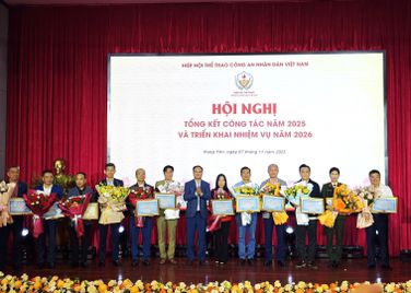 Hiệp hội Thể thao CAND Việt Nam đạt được nhiều thành tựu nổi bật năm 2025