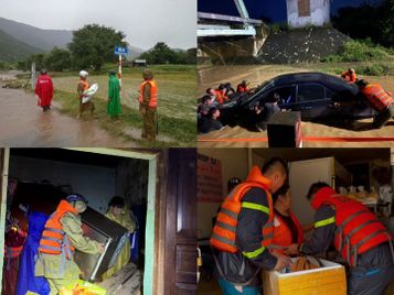 Lực lượng Công an nhân dân tập trung ứng phó và kịp thời khắc phục hậu quả mưa lũ tại khu vực Trung Bộ.