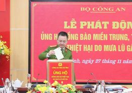 Công an tỉnh Hà Tĩnh phát động ủng hộ đồng bào miền Trung, Tây Nguyên bị thiệt hại do mưa lũ