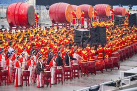 2.500 học viên Học viện Cảnh sát nhân dân tổng hợp luyện màn Trống hội chào mừng Đại hội Đảng