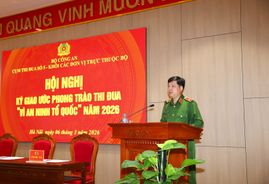 Cụm thi đua số 5 - Khối các đơn vị trực thuộc Bộ ký giao ước thi đua “Vì an ninh Tổ quốc" năm 2026