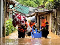 Lực lượng Công an nhân dân chủ động ứng phó với mưa lớn khu vực miền núi Bắc Bộ