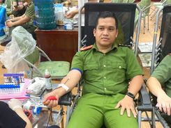 Cán bộ Công an hơn 100 lần hiến máu và tiểu cầu, mong muốn lan toả thông điệp nhân văn