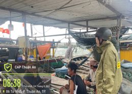 Công an thành phố Huế chủ động ứng phó với bão số 5