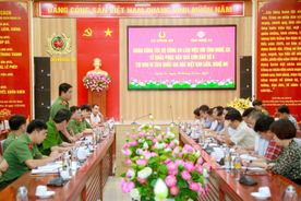 Đoàn công tác Bộ Công an làm việc về khắc phục hậu quả cơn bão số 5 tại Khu di tích Quốc gia đặc biệt Kim Liên