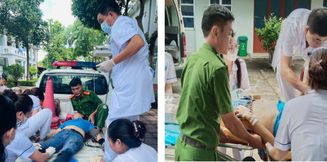 Thái Nguyên: Phó Trưởng Công an xã kịp thời cứu lái xe mắc kẹt trong cabin