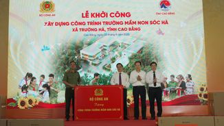 Bộ Công an xây dựng Trường mầm non Sóc Hà, xã Trường Hà, tỉnh Cao Bằng