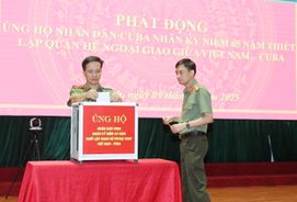 Công an tỉnh Bắc Ninh phát động ủng hộ nhân dân Cuba
