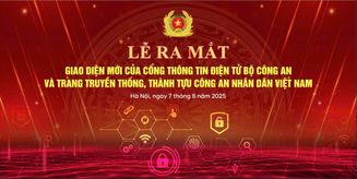 Cổng Thông tin điện tử Bộ Công an ra mắt giao diện mới