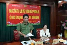 Đoàn công tác Bộ Công an làm việc với tỉnh Nghệ An về xây dựng Trung tâm Y tế Tương Dương