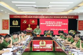 Đoàn kiểm tra số 1 của Bộ Công an làm việc tại Công an tỉnh Tuyên Quang