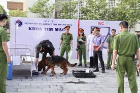 Phân Trại tạm giam Thanh Hoá tổ chức thực tập phương án xử lý tình huống đột xuất