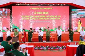 Nghệ An: Khởi công đồng loạt 09 Trường Phổ thông nội trú liên cấp tiểu học và trung học cơ sở