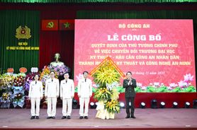 Công bố Quyết định chuyển đổi trường Đại học Kỹ thuật-Hậu cần CAND thành Học viện Kỹ thuật và Công nghệ an ninh