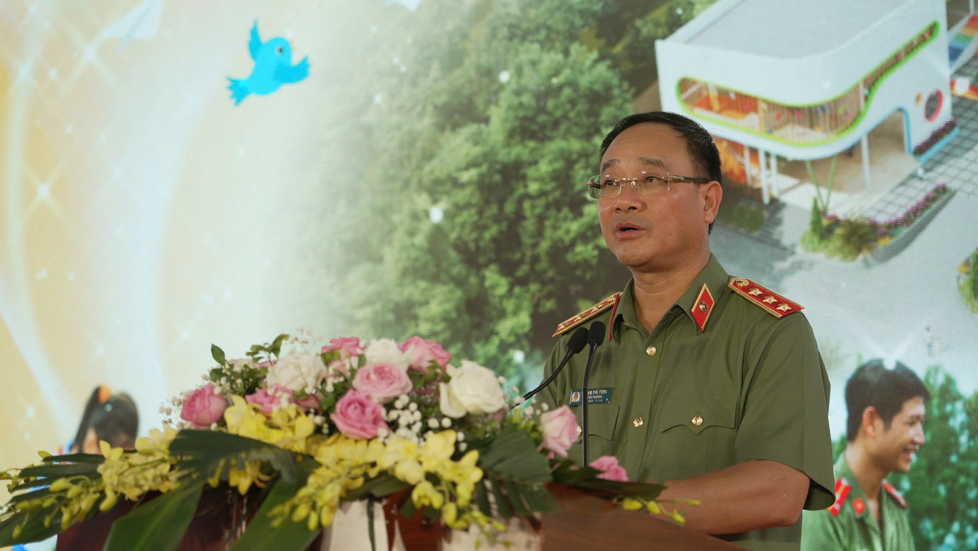 Thượng tướng Phạm Thế Tùng, Thứ trưởng Bộ Công an phát biểu chỉ đạo tại buổi Lễ.jpg