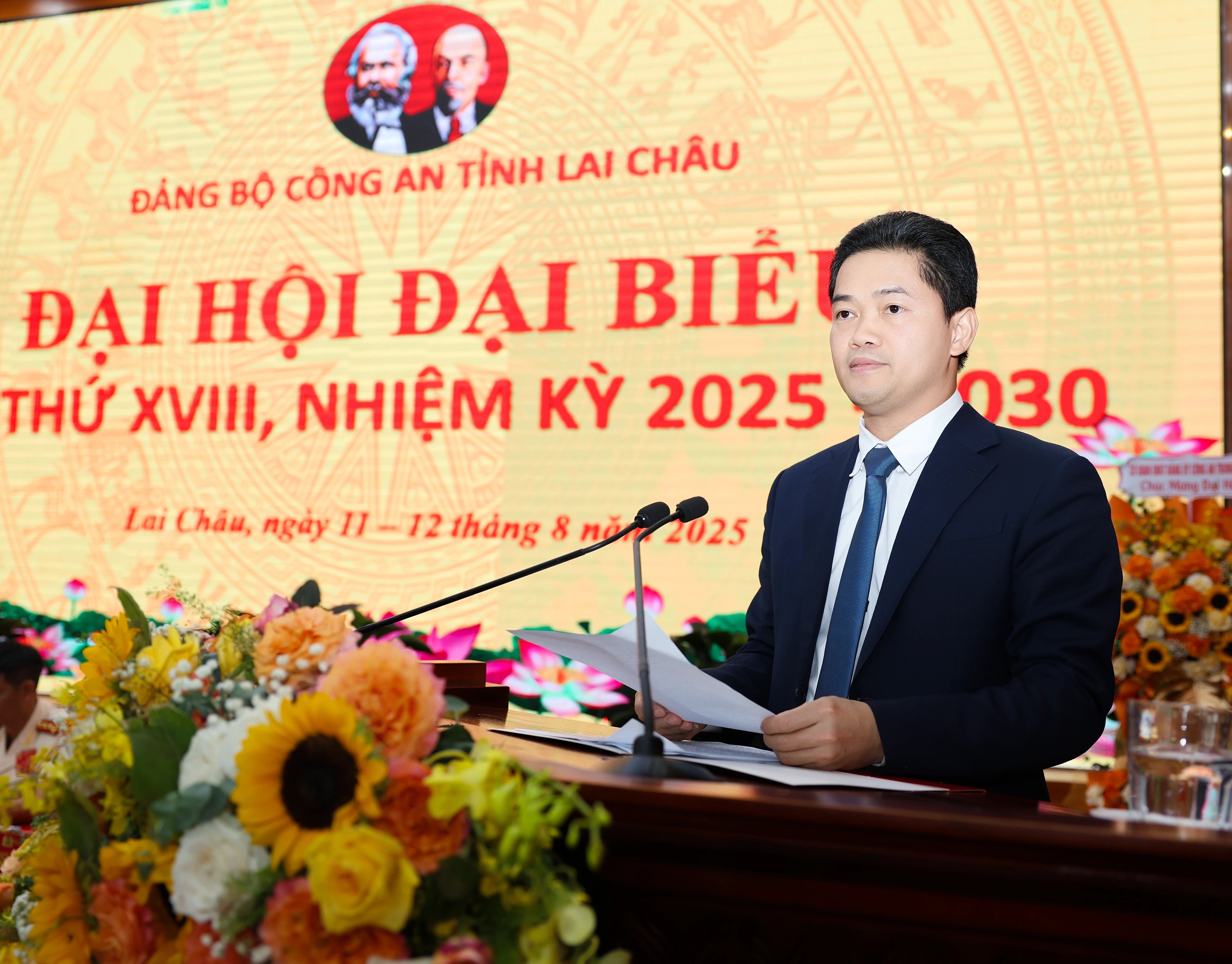 Đc Vũ Mạnh Hà - Uỷ viên dự khuyết BCH TW Đảng, Phó Bí thư thường trực Tỉnh uỷ phát biểu chỉ đạo tại Đại hội.jpg
