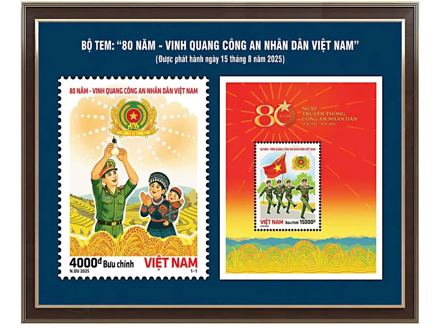 Phát hành bộ tem bưu chính chủ đề “80 năm – Vinh quang Công an nhân dân Việt Nam”