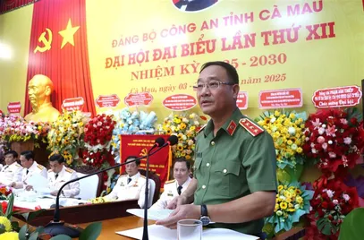 Thứ trưởng Phạm Thế Tùng dự Đại hội Đảng bộ Công an tỉnh Cà Mau