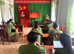 Lâm Đồng: Công an xã Đắk Song phát động đợt thi đua đặc biệt chào mừng Đại hội Đảng các cấp
