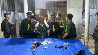 Nhanh chóng khống chế, bắt giữ đối tượng sử dụng súng tự chế tấn công lực lượng thi hành công vụ