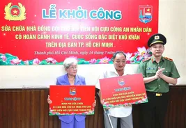 HCMC Police Department repairs homes for disadvantaged retired public security officers