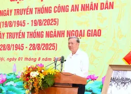 Tổng Bí thư Tô Lâm dự buổi gặp mặt kỷ niệm 80 năm Ngày truyền thống Công an nhân dân và ngành Ngoại giao Việt Nam