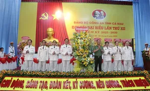 Deputy Minister Pham The Tung attends 12th Party Congress of Ca Mau Provincial Police Department