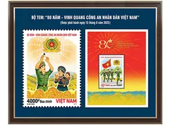 Phát hành bộ tem bưu chính chủ đề “80 năm – Vinh quang Công an nhân dân Việt Nam”