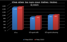 Tình hình tai nạn giao thông, cháy, nổ và xử lý hành chính về trật tự, an toàn giao thông tháng 8/2025