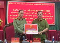 Công an TP Hải Phòng thăm, hỗ trợ cán bộ, chiến sĩ Công an tỉnh Đắk Lắk khắc phục hậu quả mưa lũ