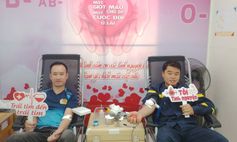 Cán bộ, chiến sĩ Công an tỉnh Cao Bằng kịp thời hiến máu cứu người