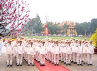 Đoàn đại biểu Đảng ủy Công an Trung ương, Bộ Công an vào Lăng viếng Chủ tịch Hồ Chí Minh nhân dịp Tết Nguyên đán Bính Ngọ năm 2026